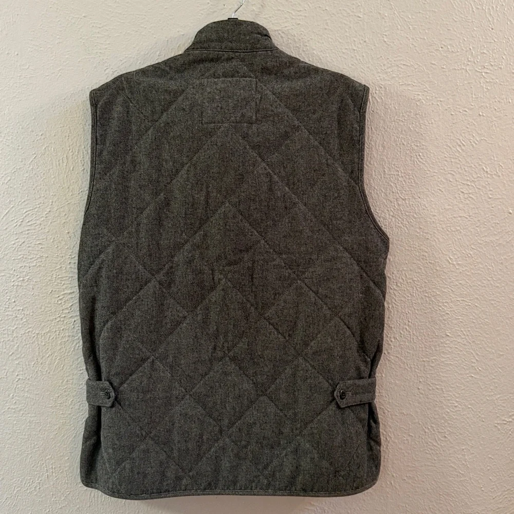 J Crew brownish gray tweed quilted vest